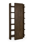 dark brown living room bookcase