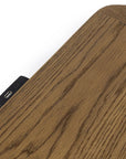 electronic plug in brown nightstand