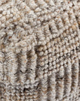 multicolored cushioned pouf