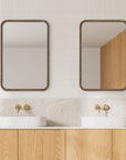 textured frame wall mirror
