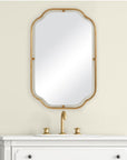 elegant gold wall mirror