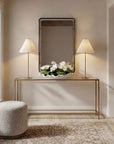stylish gold console table