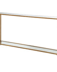 mirror top glass gold console table