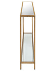 narrow golden entry way table