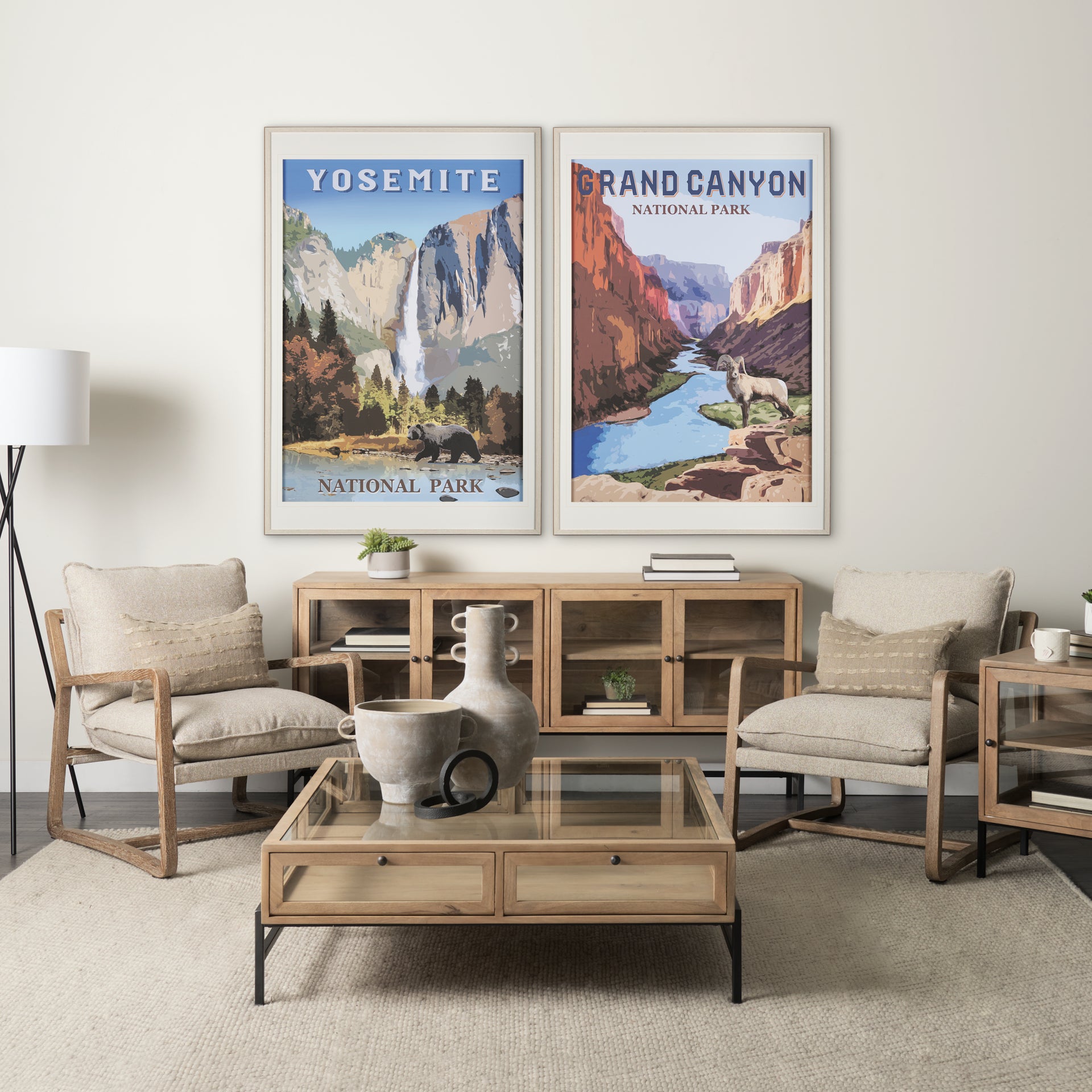 Yosemite Framed Art Print Matted under Glass
