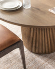 round brown tall dining table