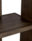 brown freestanding bookshelves