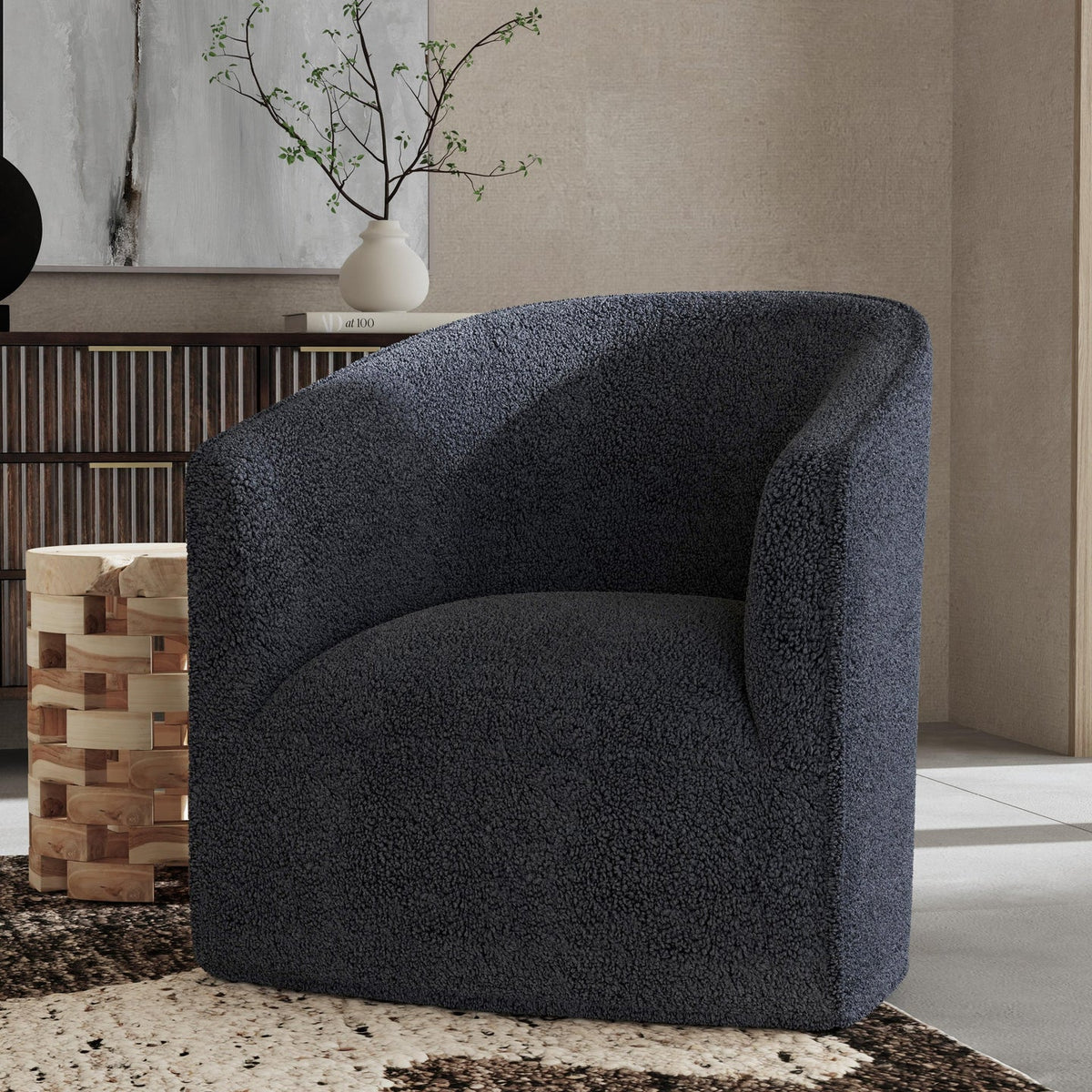 blue accent chair upholstered