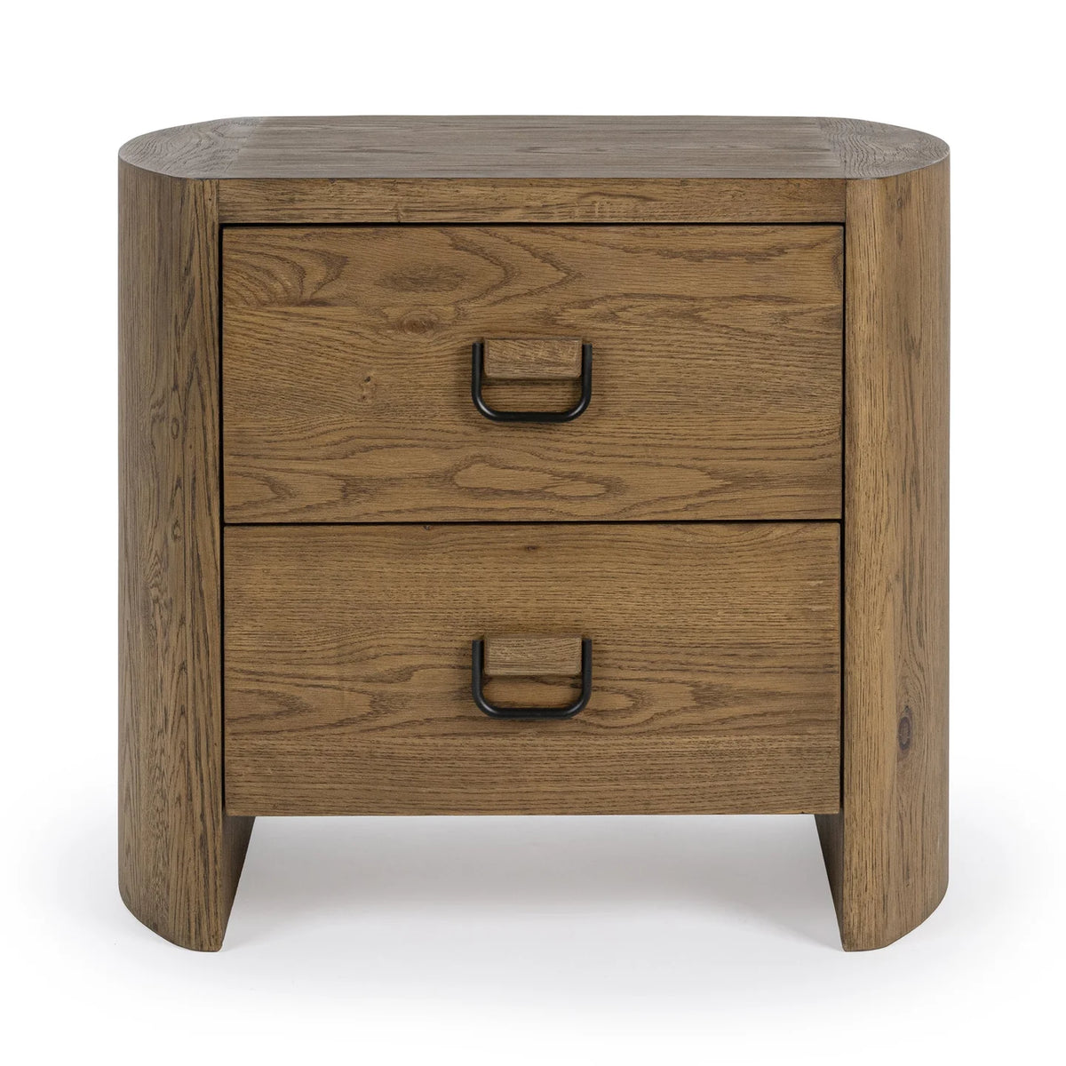 oak brown drawer nightstand