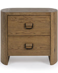 oak brown drawer nightstand
