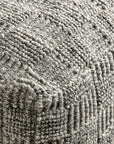 grey decorative pouf
