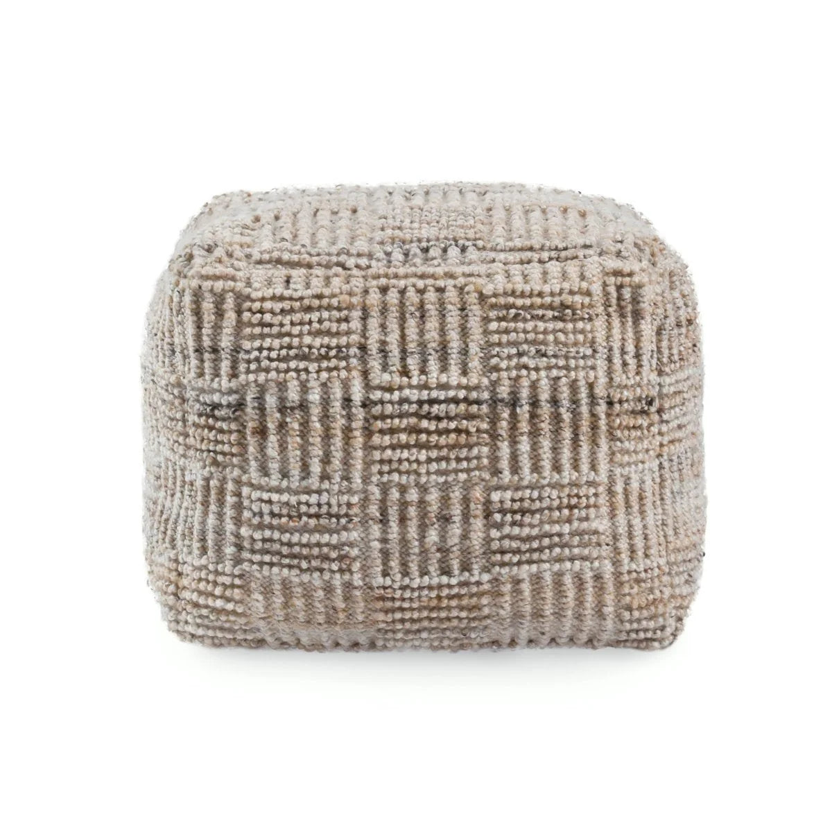 tan performance pouf