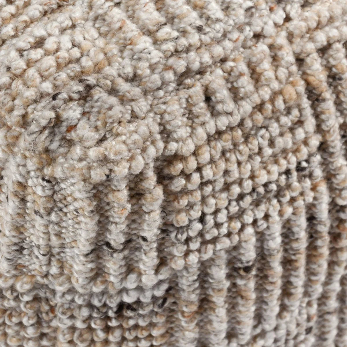 multicolored cushioned pouf