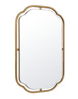 floating rectangular gold wall mirror