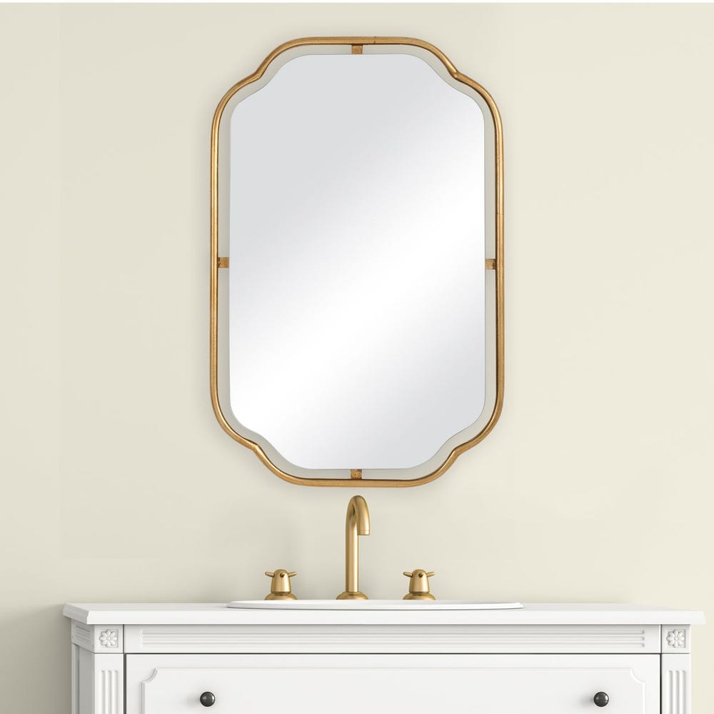 elegant gold wall mirror