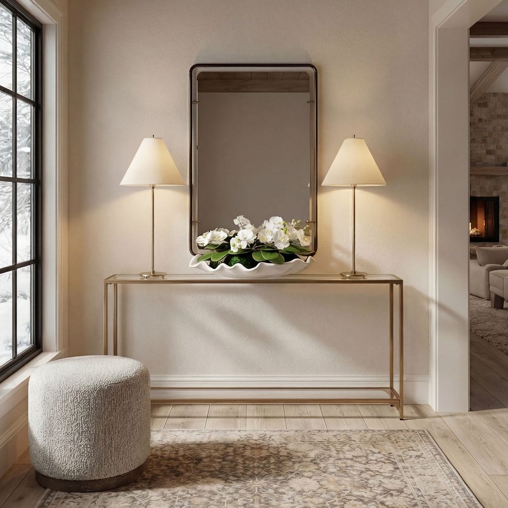 stylish gold console table