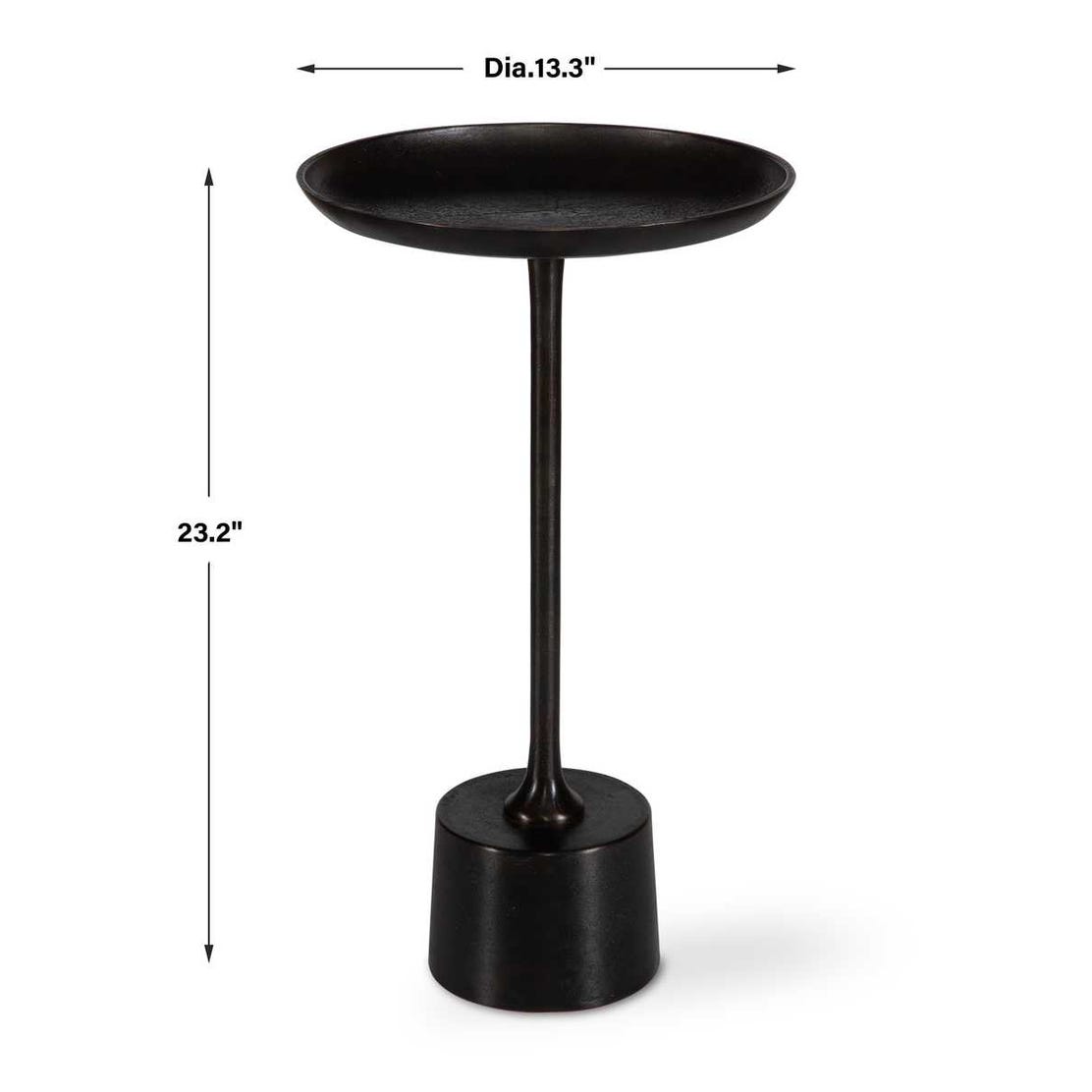 small dark side table
