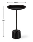 small dark side table