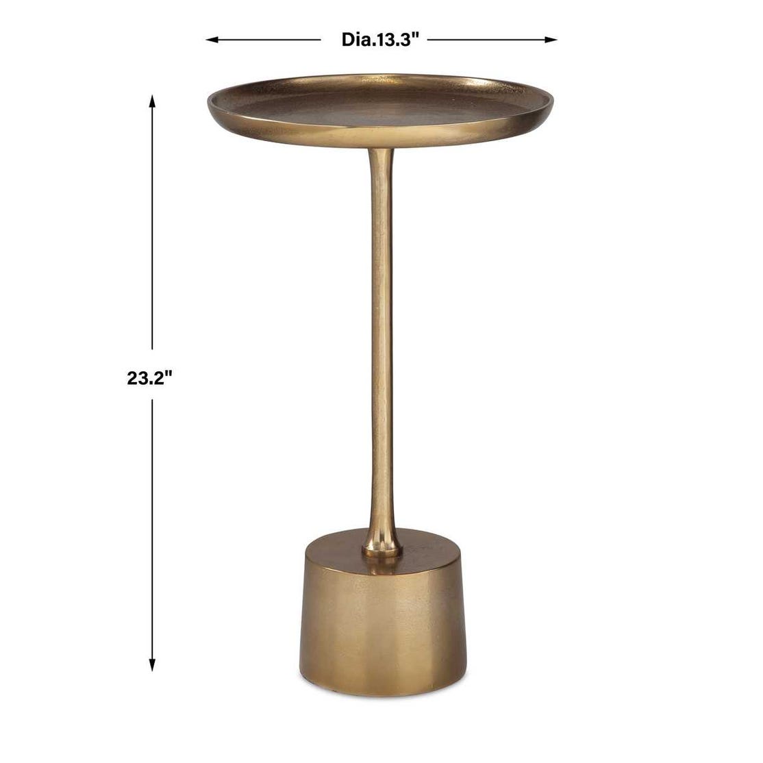 gold brass side accent table