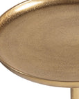 gold round side table