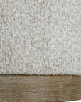 wooden plush ottoman