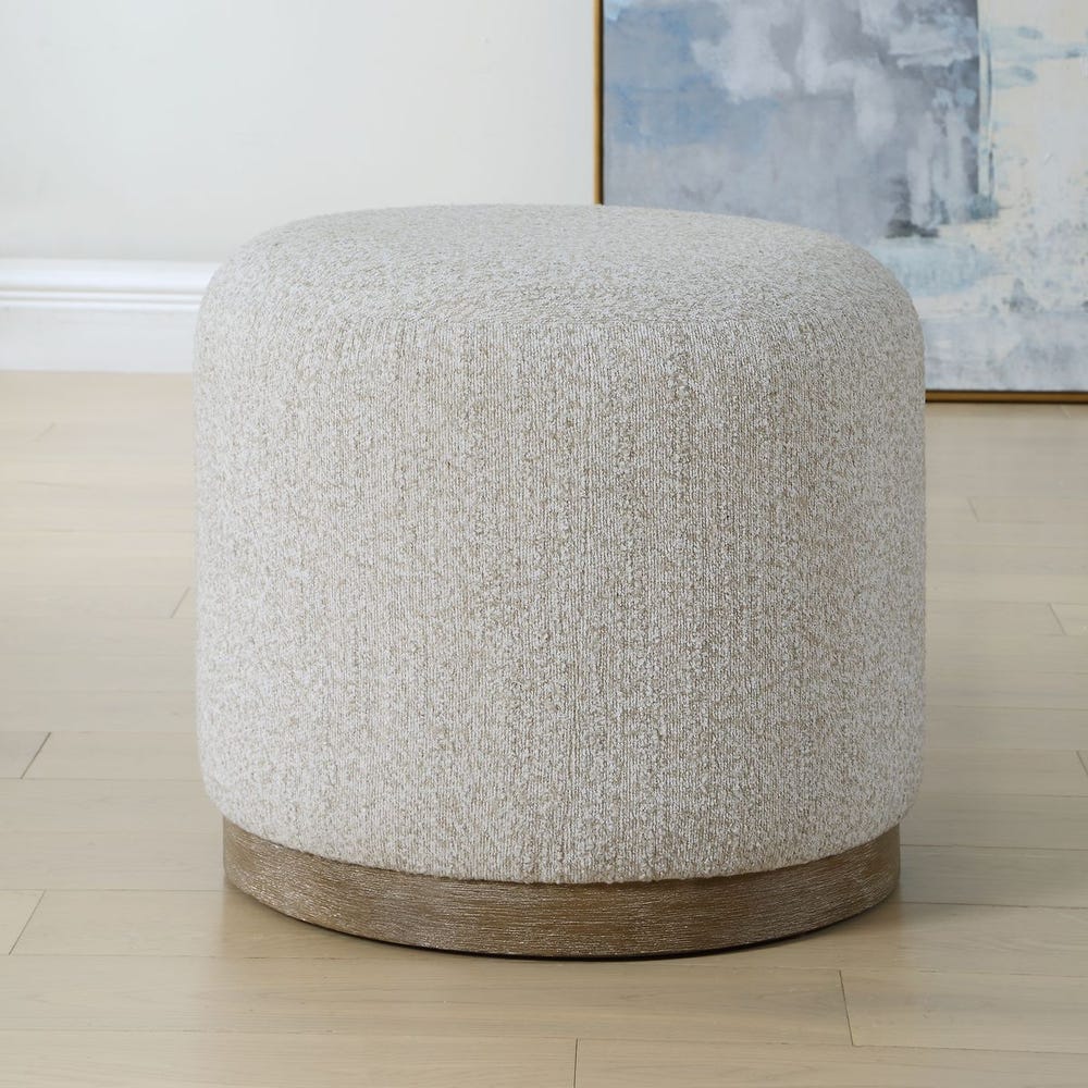 ottoman with wooden base