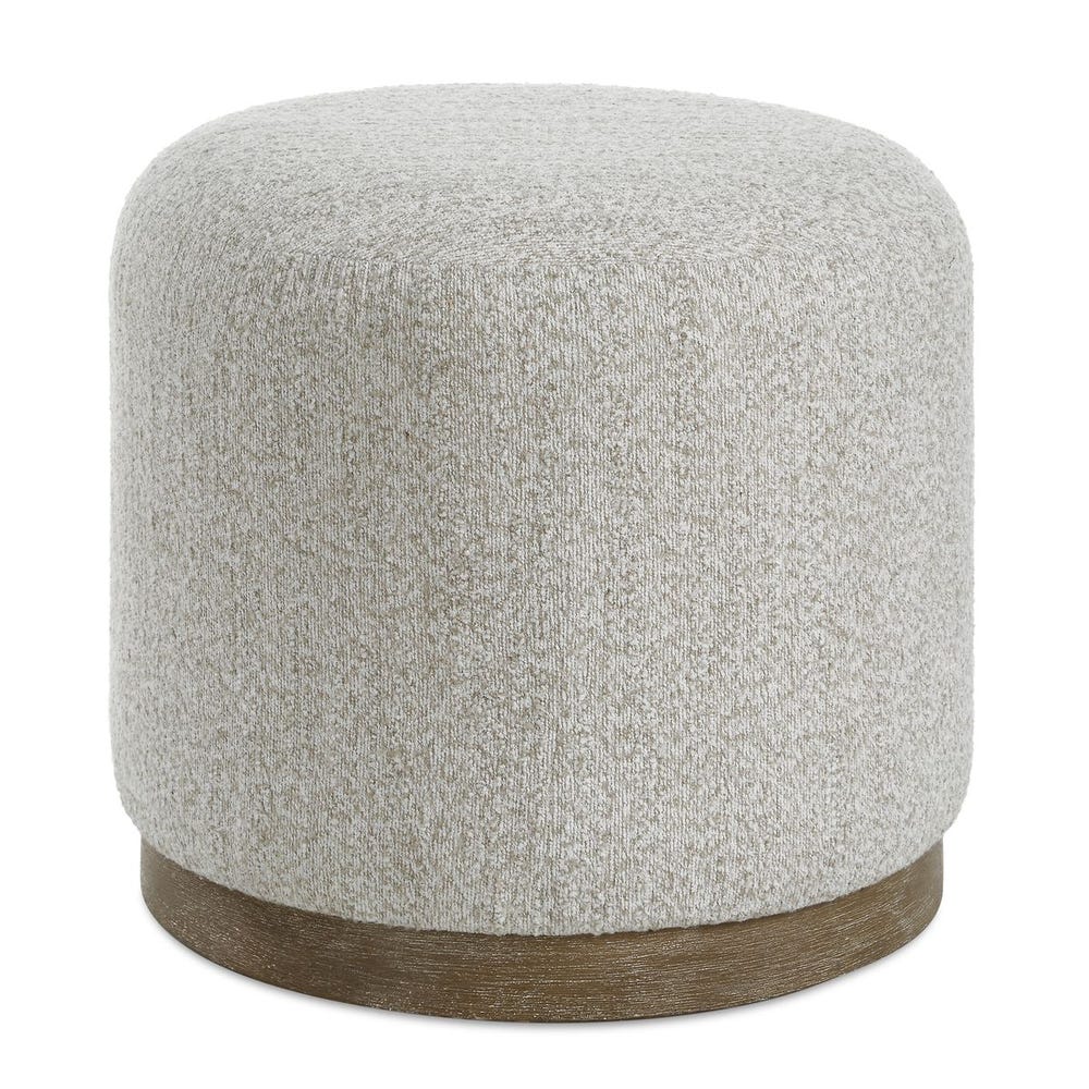 plush casual gray ottoman
