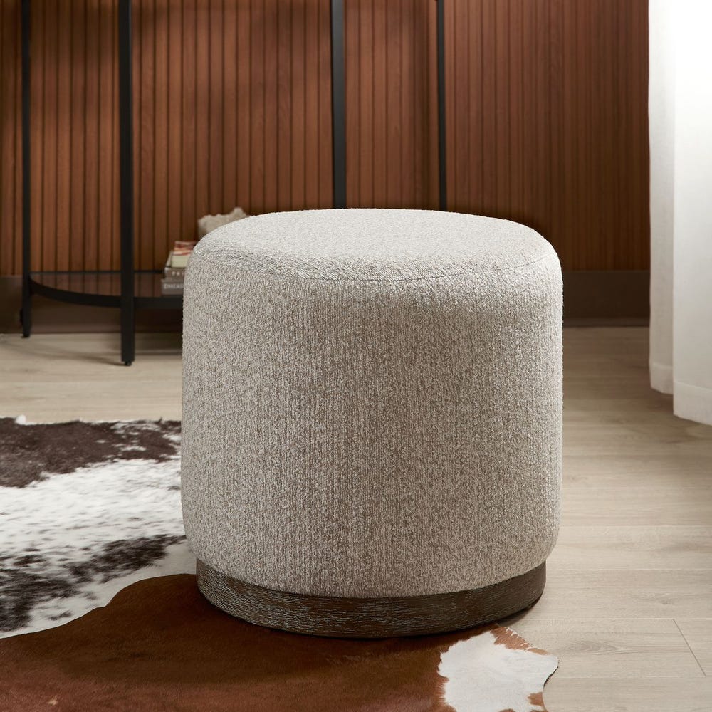 brown and gray ottoman