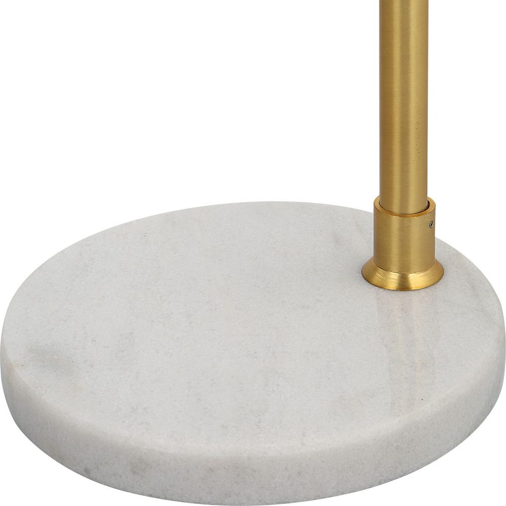 modern gold and white floor lamp