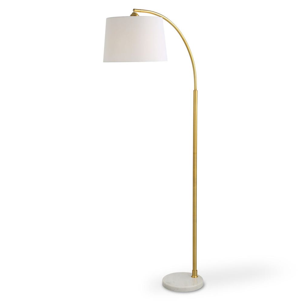 arc floor lamp white shade