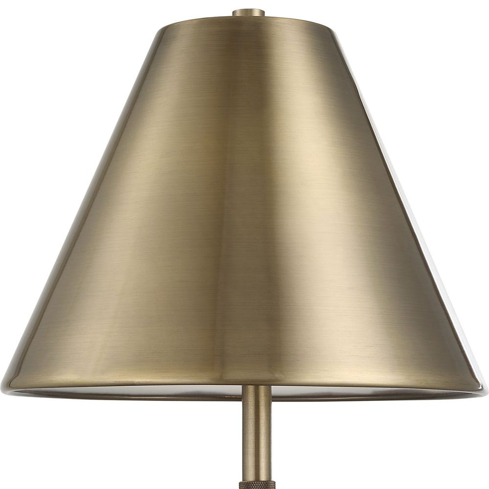 brass shade table lamp