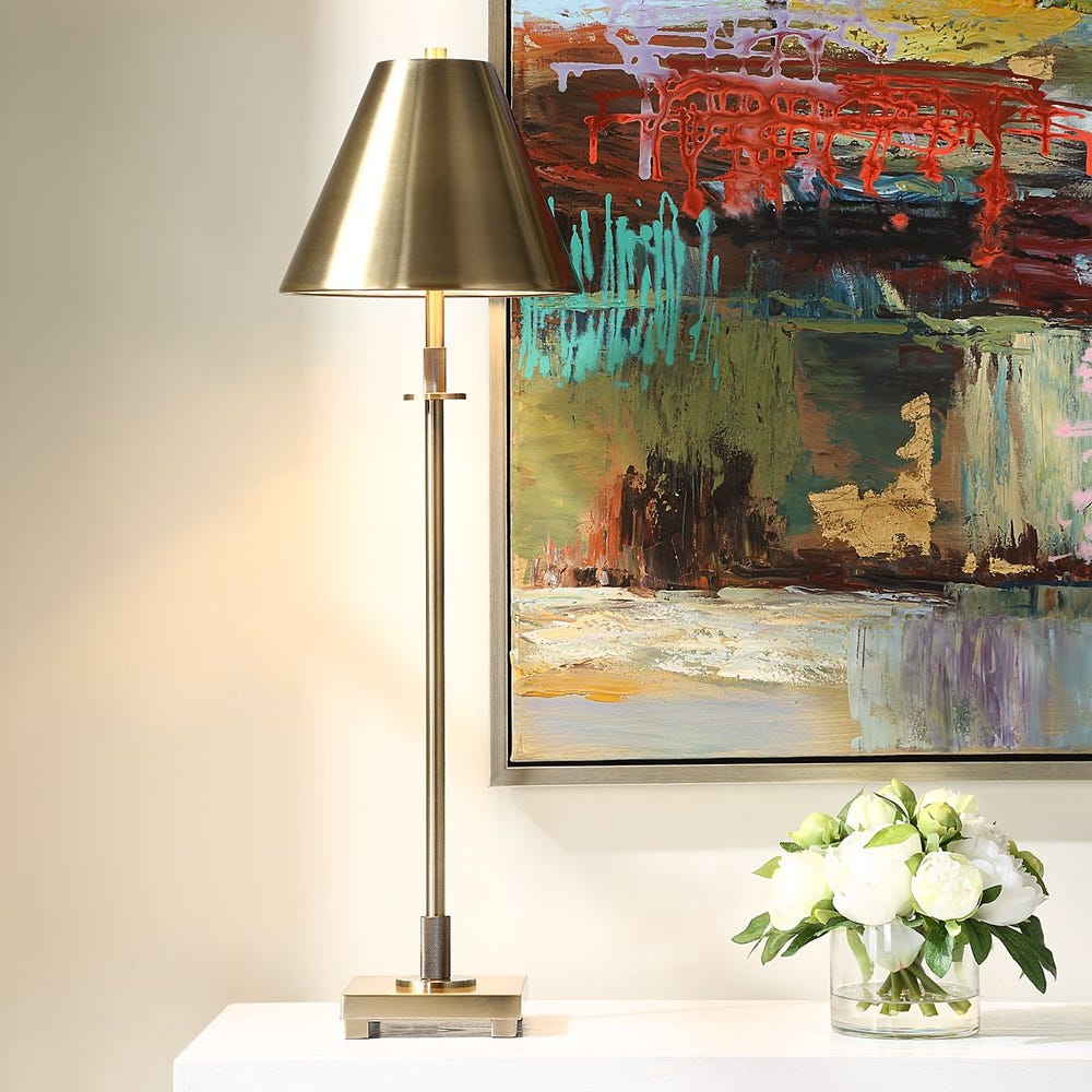 buffet style brass lamp