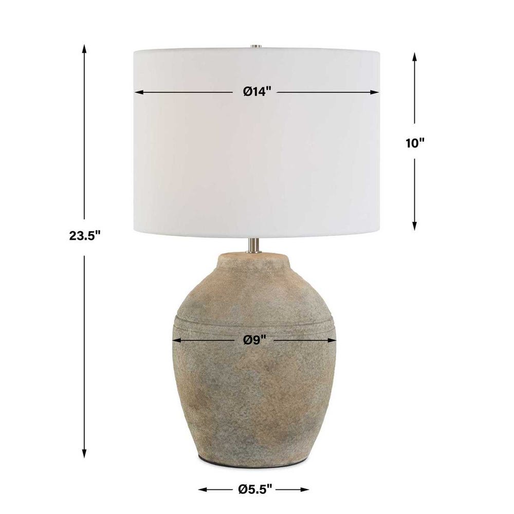 stylish table lamp with white shade