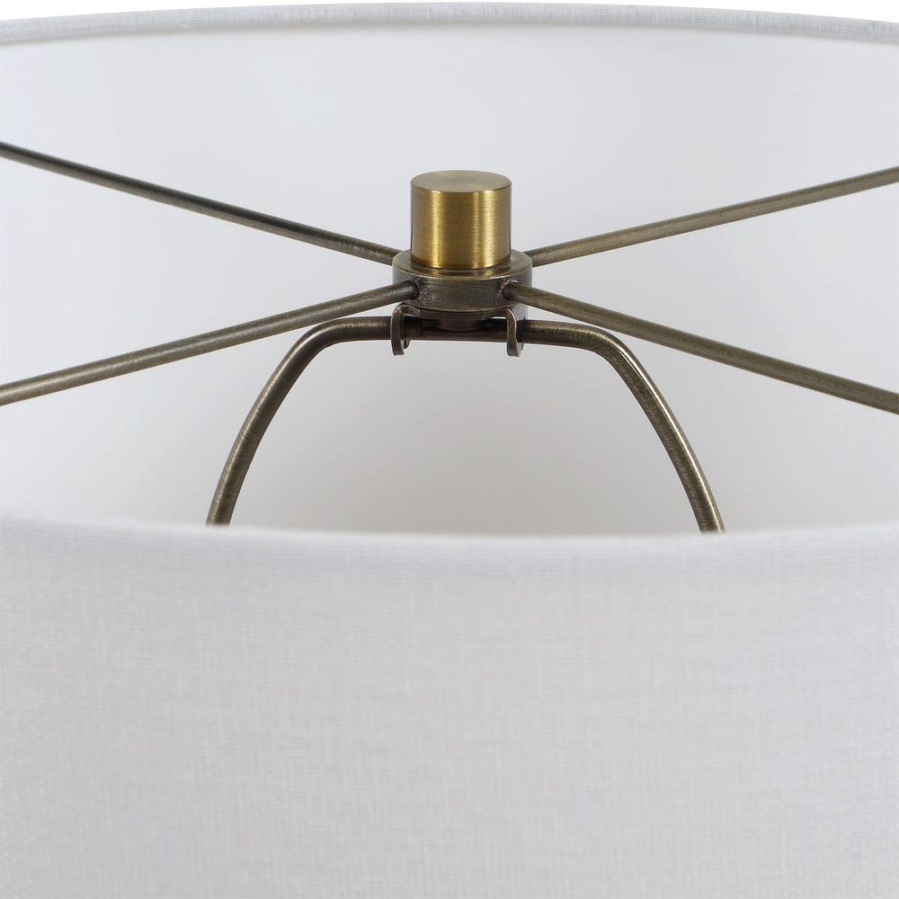 white shade lamp