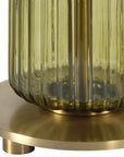 transparent olive green table lamp